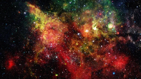 Csillaghalmazok tájképe az űrben. A kép elemeit a NASA bocsátotta rendelkezésre. — Stock Fotó