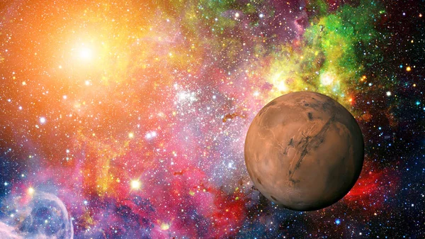 Il pianeta Marte nel sistema solare. Elementi di questa immagine sono forniti dalla NASA — Foto Stock