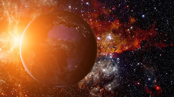 Belleza de la Tierra amanecer. Elementos de esta imagen proporcionados por la NASA — Foto de Stock