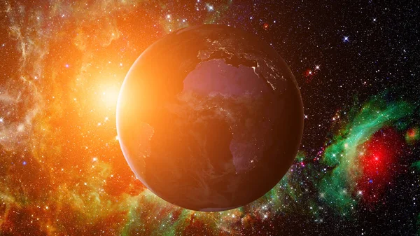 Belleza de la Tierra amanecer. Elementos de esta imagen proporcionados por la NASA —  Fotos de Stock