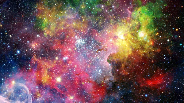 Nebulosas coloridas e estrelas no espaço. Elementos desta imagem fornecidos pela NASA. — Fotografia de Stock