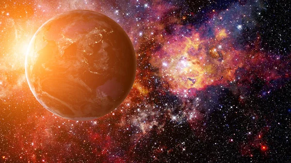 Dünya 'nın güzelliği gün doğumu. Bu görüntünün elementleri NASA tarafından desteklenmektedir