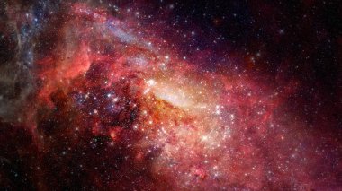 Nebula ve galaksiler uzayda. Bu görüntünün elementleri NASA tarafından desteklenmektedir.