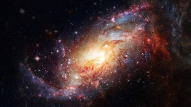 Spiral galaksinin yaratıcı arka planı. Bu görüntünün elementleri NASA tarafından desteklenmektedir.