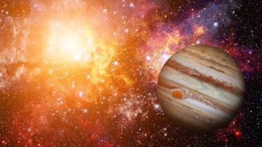 Planet Jupiter. Elements of this image furnished by NASA clipart