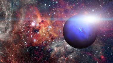 Neptün gezegeni. Bu görüntünün elementleri NASA tarafından desteklenmektedir.