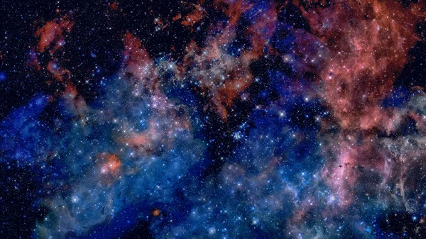 Gezegen ve galaksinin yıldızları. Bu görüntünün elementleri NASA tarafından desteklenmektedir. — Stok fotoğraf