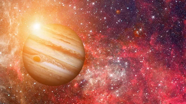 行星木星。由 Nasa 提供的这幅图像的元素 — 图库照片