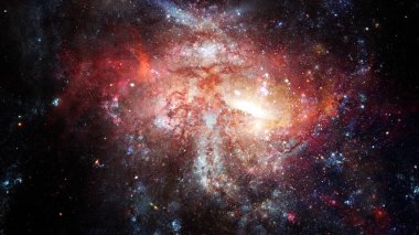 Uzayın derinliklerindeki Starfield. Bu görüntünün elementleri NASA tarafından desteklenmektedir