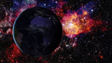 Dünya ve galaksi. Bu görüntü nasa tarafından döşenmiş unsurları.