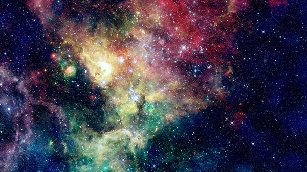 Αφηρημένο φωτεινό πολύχρωμο σύμπαν. Στοιχεία αυτής της εικόνας που παρέχονται από τη NASA. — Φωτογραφία Αρχείου