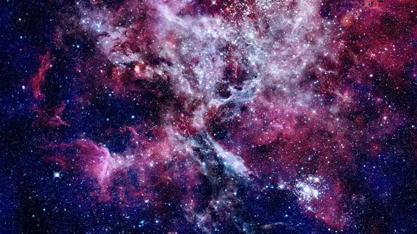 별과 성운이 있는 밤하늘. NASA 가 제공 한 이형상의 요소들. — 스톡 사진