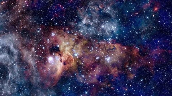 Nachthimmel mit Sternen und Nebel. Elemente dieses von der NASA bereitgestellten Bildes. Stockbild