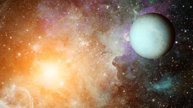Uranüs gezegeni. Bu görüntünün elementleri NASA tarafından desteklenmektedir.