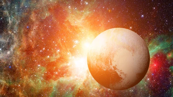 Планета Плутон - планета Солнечной системы. Элементы этого изображения предоставлены НАСА — стоковое фото