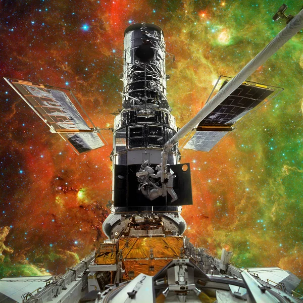 The Hubble Space Telescope. Elements of this image furnished by NASA.