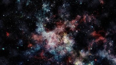 Parlak yıldız ve galaksi alanı. Gece gökyüzü arka plan. Nasa tarafından döşenmiş bu görüntü unsurları.