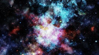 Parlak yıldız ve galaksi alanı. Gece gökyüzü arka plan. Nasa tarafından döşenmiş bu görüntü unsurları.