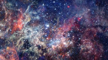 Nebula ve galaksiler uzayda. Bu görüntünün elementleri NASA tarafından desteklenmektedir