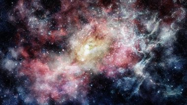 Parlak yıldız ve galaksi alanı. Nasa tarafından döşenmiş bu görüntü unsurları.