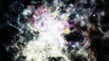 Yıldız ve galaksi alanı. Nasa tarafından döşenmiş bu görüntü unsurları.