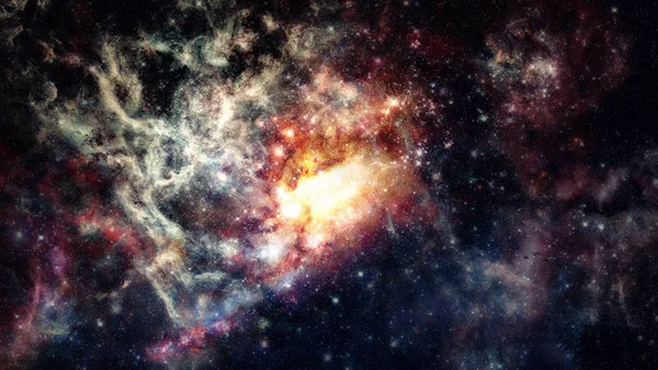 Glänzende Sterne und Galaxienraum. Elemente dieses Bildes von der nasa. — Stockfoto