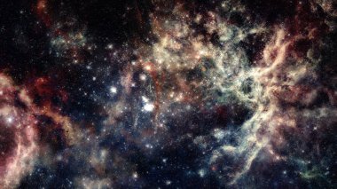 Renkli derin uzay. Evren kavramı arka plan. Nasa tarafından döşenmiş bu görüntü unsurları