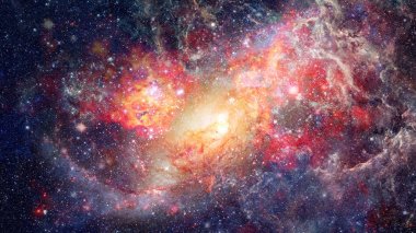 Yıldız ve galaksi alanı. Gece gökyüzü arka plan. Nasa tarafından döşenmiş bu görüntü unsurları.