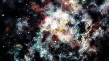 Renkli derin uzay. Evren kavramı arka plan. Nasa tarafından döşenmiş bu görüntü unsurları