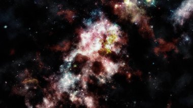 Fütürist soyut alan arkaplanı. Yıldızlı ve nebulalı gece gökyüzü. Bu görüntünün elementleri NASA tarafından desteklenmektedir