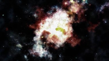 Derin uzayda nebula ve galaksiler. Bu görüntünün elementleri NASA tarafından desteklenmektedir.