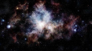 Derin uzayda nebula ve galaksiler. Bu görüntünün elementleri NASA tarafından desteklenmektedir.