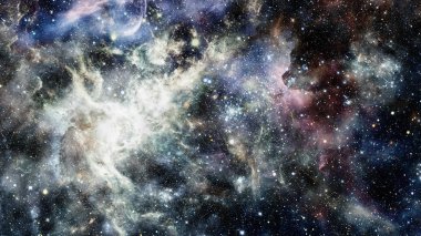 Yıldız ve galaksi alanı. Gece gökyüzü arka plan. Nasa tarafından döşenmiş bu görüntü unsurları.