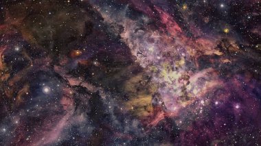 Boşluk bulutsu ve yıldız ile gece gökyüzünün. Nasa tarafından döşenmiş bu görüntü unsurları.