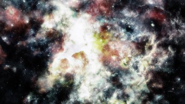 Derin uzay sanatı. Galaksiler, bulutsular ve evrendeki yıldızlar. Bu görüntünün elementleri NASA tarafından desteklenmektedir