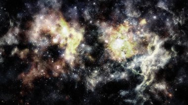 Nebula ve galaksiler uzayda. Bu görüntünün elementleri NASA tarafından desteklenmektedir.