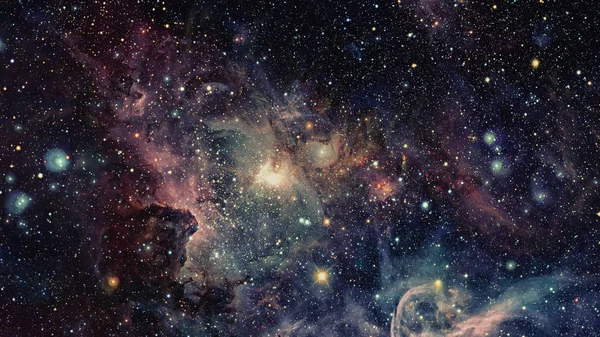 Glänsande Stjärnor Och Galax Utrymme Natt Himmel Bakgrund Delar Denna — Stockfoto