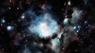 Patlama süpernovası. Parlak Yıldız Nebulası. Uzak galaksi. Soyut görüntü. Bu görüntünün elementleri NASA tarafından desteklenmektedir.