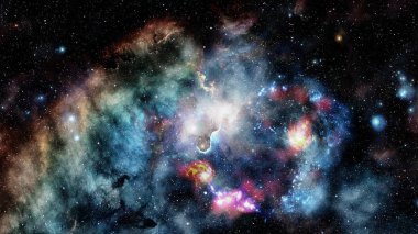 Derin uzay. Yüksek çözünürlüklü yıldız alanı arka plan. Nasa tarafından döşenmiş bu görüntü unsurları.