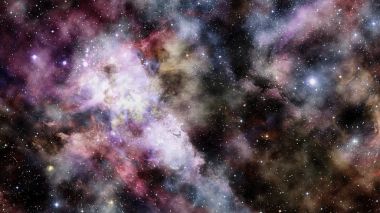 Fütürist soyut alan arkaplanı. Yıldızlı ve nebulalı gece gökyüzü. Bu görüntünün elementleri NASA tarafından desteklenmektedir