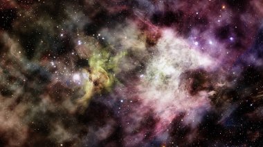 Renkli derin uzay. Evren kavramı arka plan. Nasa tarafından döşenmiş bu görüntü unsurları