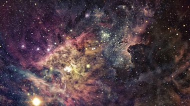 Yıldız ve galaksi alanı. Gece gökyüzü arka plan. Nasa tarafından döşenmiş bu görüntü unsurları.