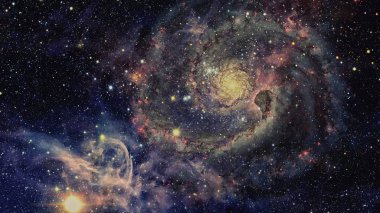 Harika sarmal gökada Dünya uzak birçok ışık yılı. NASA tarafından döşenmiş öğeleri