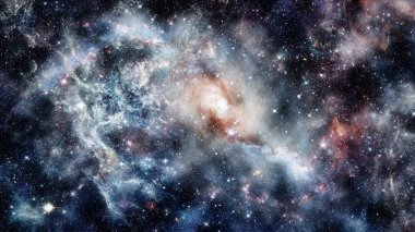 Patlama süpernovası. Parlak Yıldız Nebulası. Uzak galaksi. Soyut görüntü. Bu görüntünün elementleri NASA tarafından desteklenmektedir.