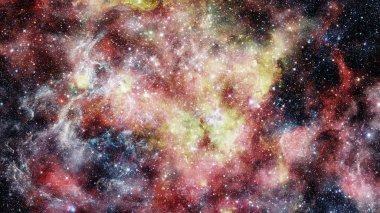 Nebula ve galaksiler uzayda. Bu görüntünün elementleri NASA tarafından desteklenmektedir.