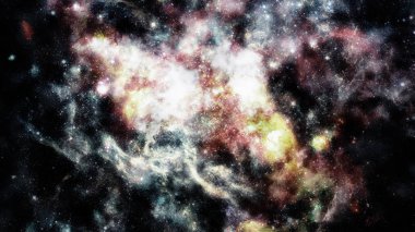 Patlama süpernovası. Parlak Yıldız Nebulası. Uzak galaksi. Soyut görüntü. Bu görüntünün elementleri NASA tarafından desteklenmektedir.