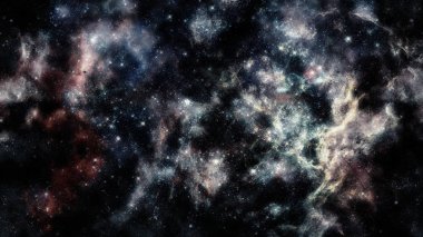 Fütürist soyut alan arkaplanı. Yıldızlı ve nebulalı gece gökyüzü. Bu görüntünün elementleri NASA tarafından desteklenmektedir