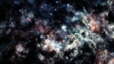 Derin uzay, gizemli evren parlak bulutsu. Nasa tarafından döşenmiş bu görüntü unsurları