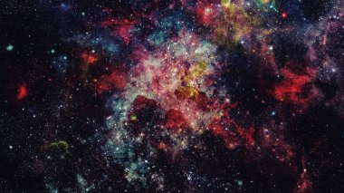 Güzel bulutsu, yıldızlar ve galaksiler. Nasa tarafından döşenmiş bu görüntü unsurları.