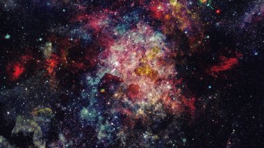 Derin uzayda nebula ve galaksiler. Bu görüntünün elementleri NASA tarafından desteklenmektedir.